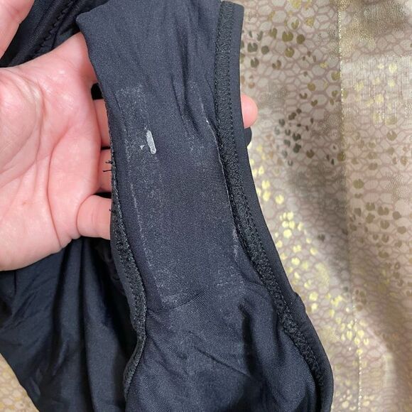 Helen John Black Halter Plunge Tortiose One Piece Swimsuit, Small - Picture 7 of 9